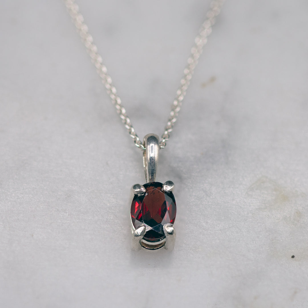 Sterling silver Garnet charm