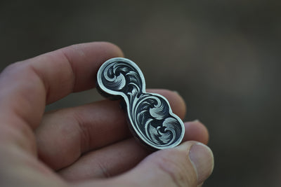 Hand engraved Ammonite pendant
